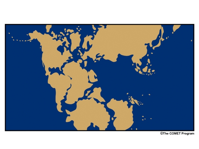 Graphic showing continental drift
