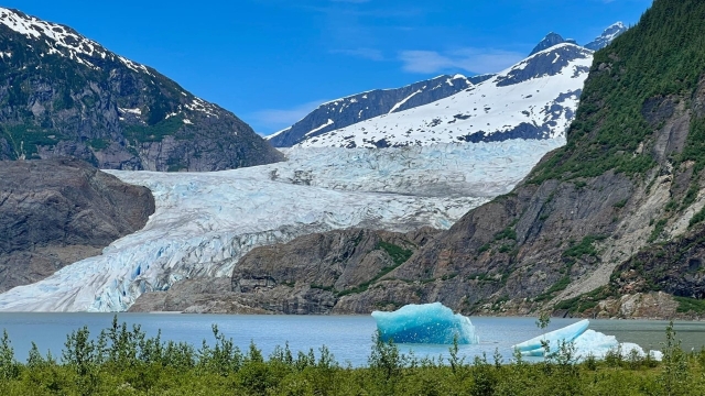 Mendenhall Glacier meets the bay