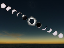 Total Solar Eclipse Sequence Image by Rick Fienberg